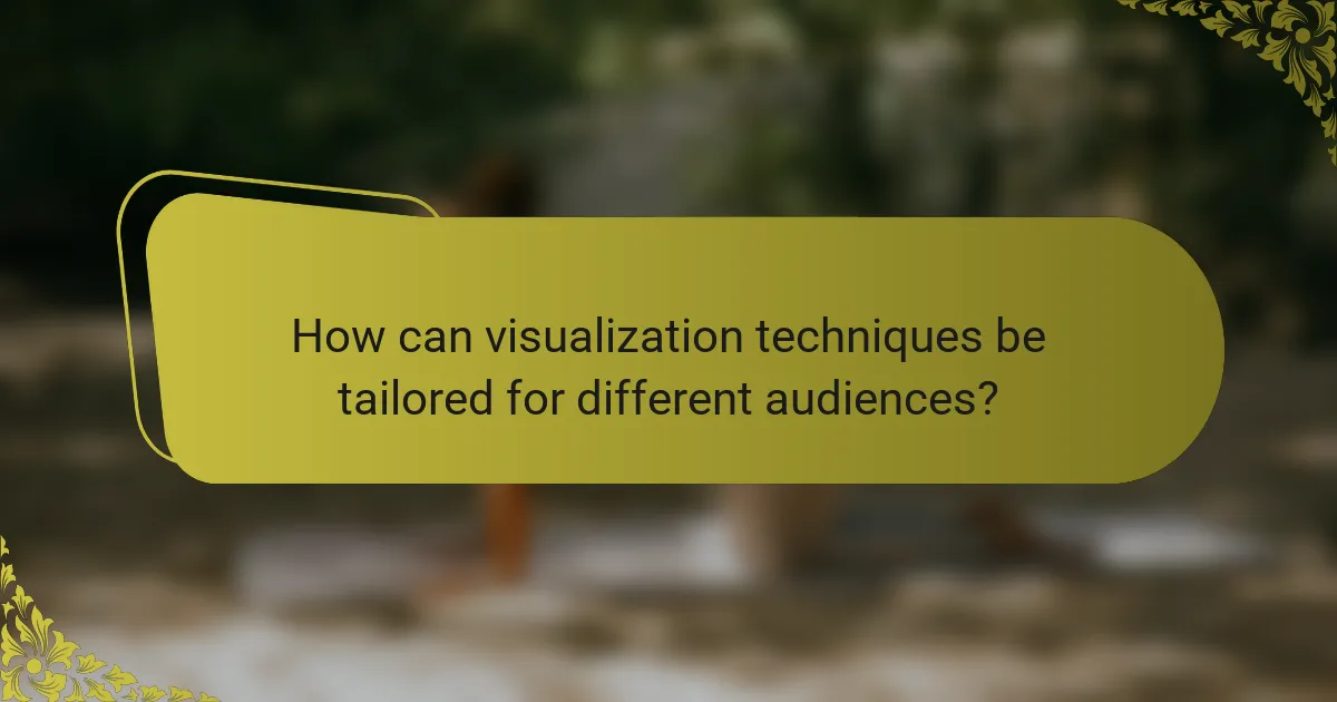 How can visualization techniques be tailored for different audiences?