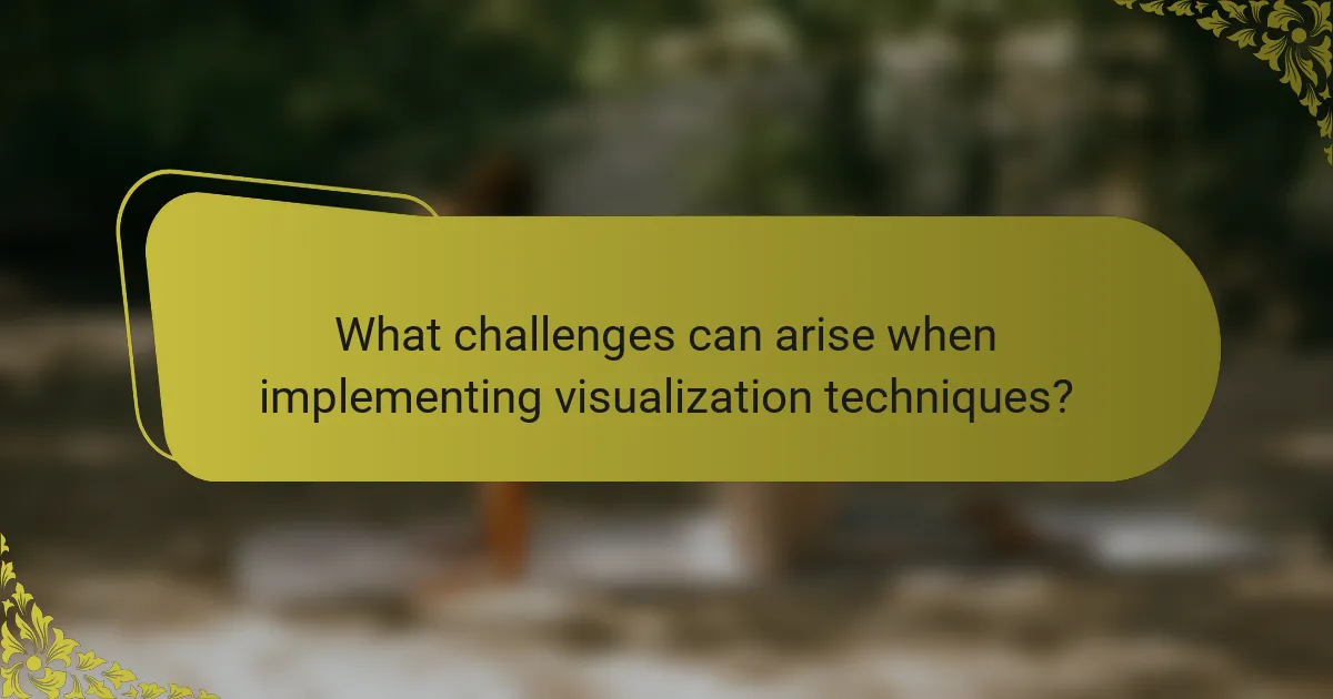 What challenges can arise when implementing visualization techniques?